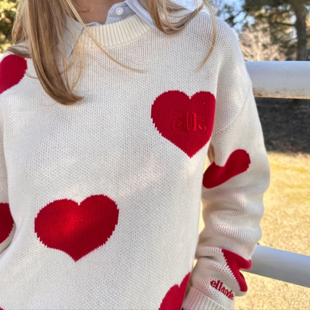 NWT Ellandemm All Hearts Sweater, Size S/M - Picture 4 of 17